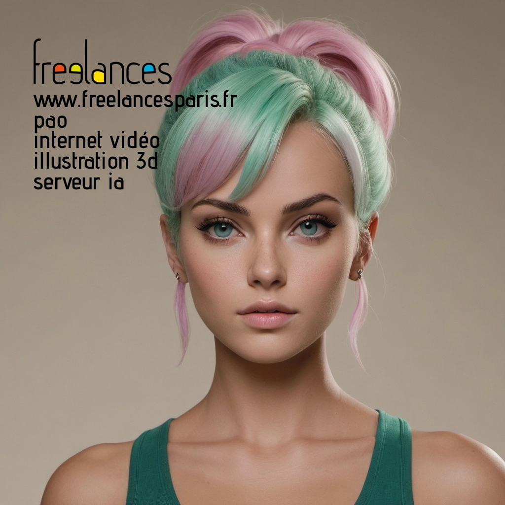 Pao mise en page internet vidéo illustration 3d serveur IA générative AI freelance paris studio de création magazines 8l830mv0